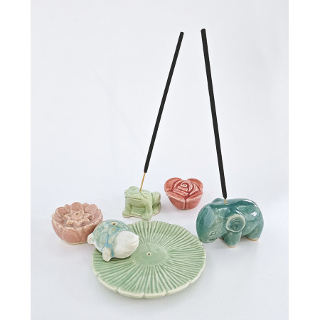Ceramic Incense Holder Lotus Blossom