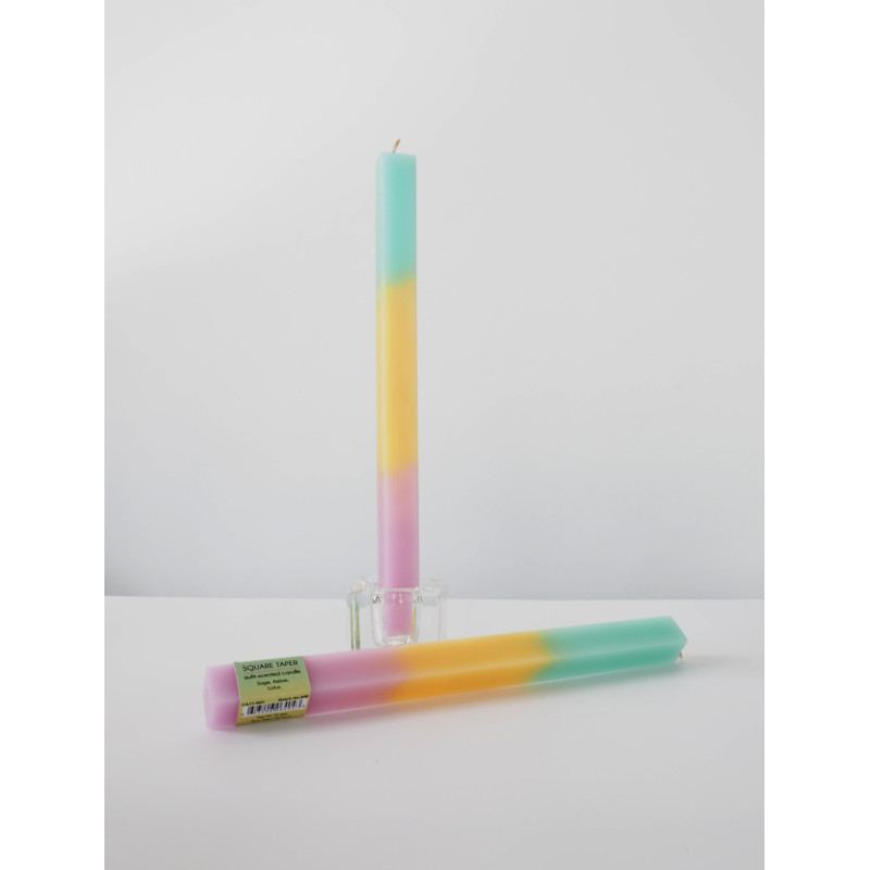 Multi-Scented Square Taper Candle 4 (BLUE)