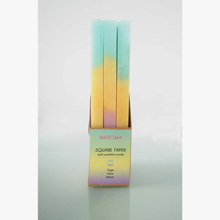 Multi-Scented Square Taper Candle 4 (BLUE)